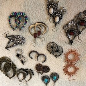 12 pairs of earrings *SOLD AS A LOT *